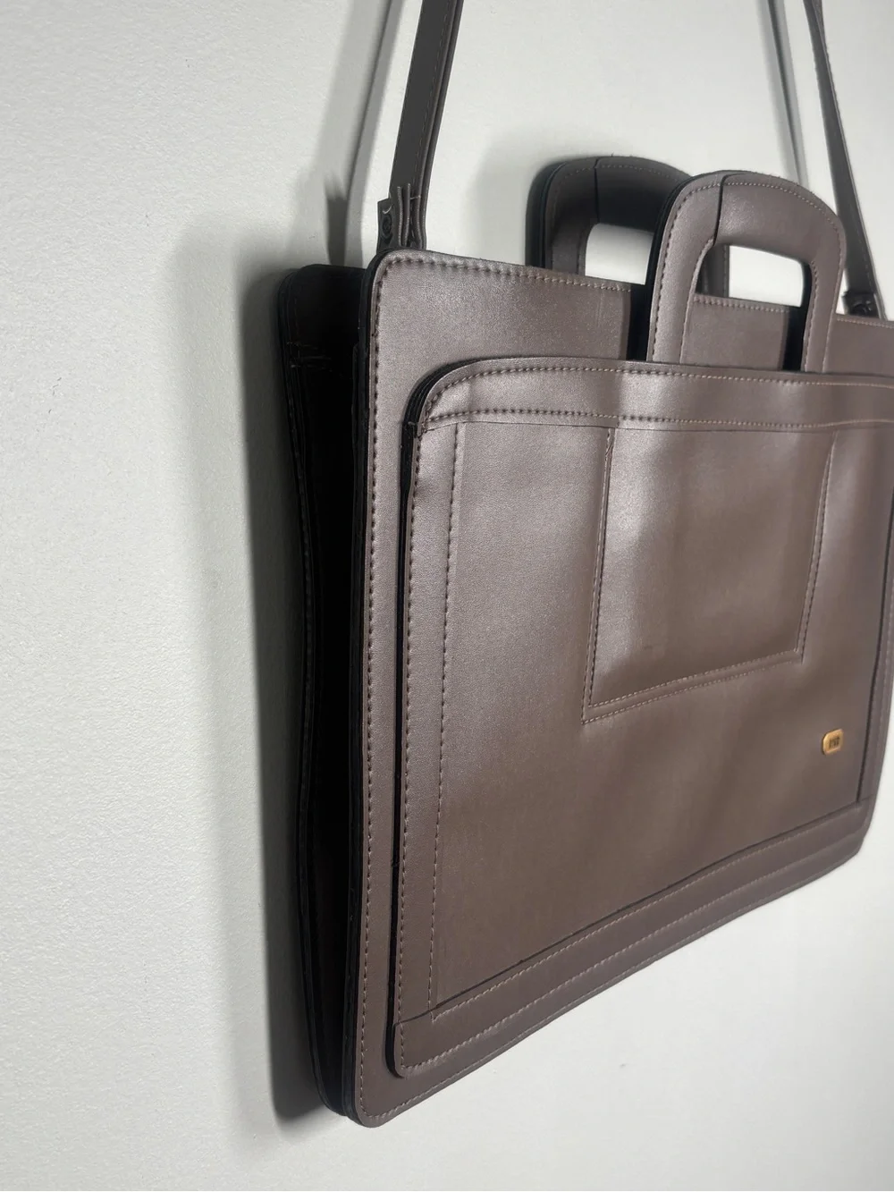 Vintage HIT Brown Structured Portfolio Briefcase